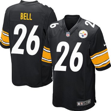 Nike Pittsburgh Steelers #26 LeVeon Bell Black Game Jersey.png