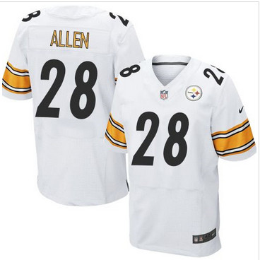 Nike Pittsburgh Steelers #28 Cortez Allen White Men's Stitched NFL Elite Jersey