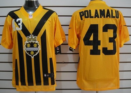 Nike Pittsburgh Steelers #36 Jerome Bettis 1933 Yellow Throwback Jersey 