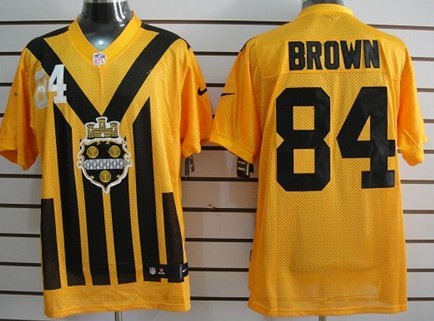 Nike Pittsburgh Steelers #43 Troy Polamalu 1933 Yellow Throwback Jersey 