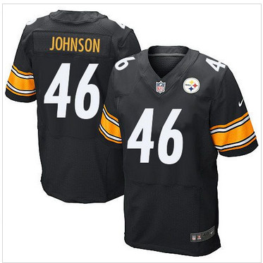 Nike Pittsburgh Steelers #46 Will Johnson Black Team Color Men's Stitched NFL Elite Jersey