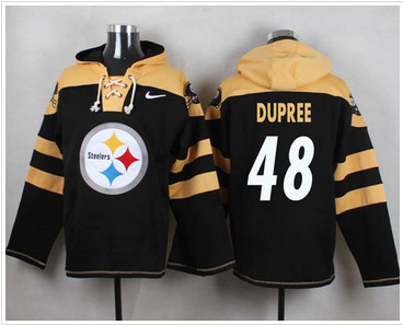 Nike Pittsburgh Steelers #48 Bud Dupree Black Player Pullover NFL Hoodie