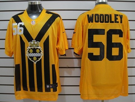 Nike Pittsburgh Steelers #58 Jack Lambert 1933 Yellow Throwback Jersey 