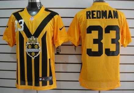 Nike Pittsburgh Steelers #66 David DeCastro Yellow With Black Throwback 80TH Jersey 