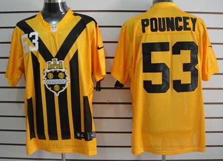 Nike Pittsburgh Steelers #68 L.C. Greenwood 1933 Yellow Throwback Jersey 