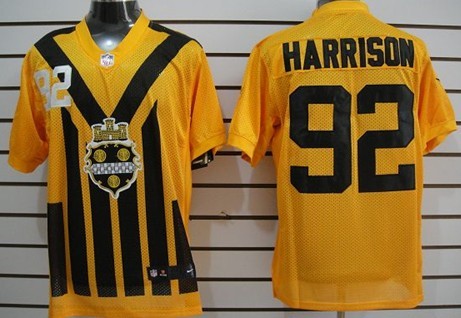 Nike Pittsburgh Steelers #95 Greg Lloyd 1933 Yellow Throwback Jersey 