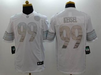 Nike Pittsburgh Steelers #99 Brett Keisel White NFL Limited Platinum Jersey