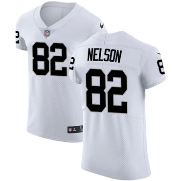 Nike Raiders #82 Jordy Nelson White Men's Stitched NFL Vapor Untouchable Elite Jersey