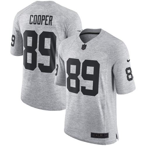 Nike Raiders #89 Amari Cooper Gray Men's Stitched NFL Limited Gridiron Gray II Jersey