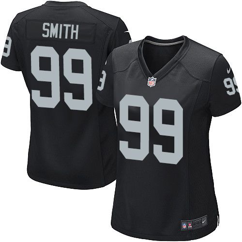 Nike Raiders #99 Aldon Smith Black Team Color Women's Stitched NFL Elite Jersey