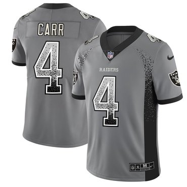 Nike Raiders 4 Derek Carr Gray Drift Fashion Limited Jersey