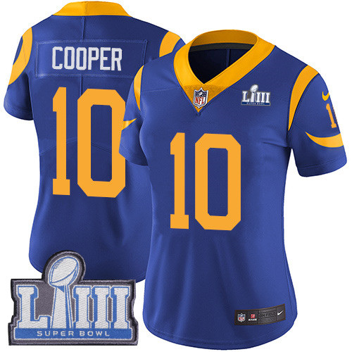 Nike Rams #10 Pharoh Cooper Royal Blue Alternate Super Bowl LIII Bound Women's Stitched NFL