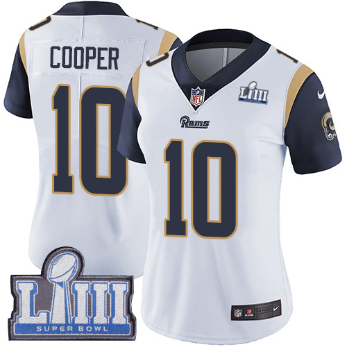 Nike Rams #10 Pharoh Cooper White Super Bowl LIII Bound Women's Stitched NFL Vapor