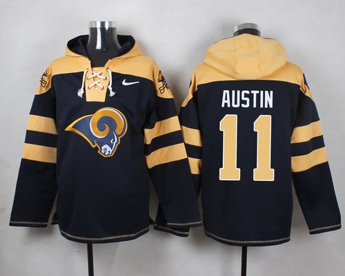 Nike Rams #11 Tavon Austin Navy Blue Player Pullover NFL Hoodie