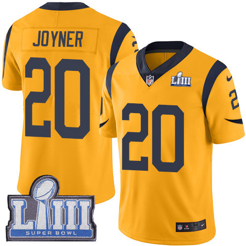 Nike Rams #20 Lamarcus Joyner Gold Super Bowl LIII Bound Youth Stitched NFL Limited Rush