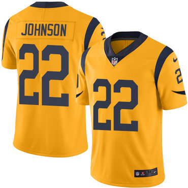 Nike Rams #22 Trumaine Johnson Gold Youth Stitched NFL Limited Rush Jersey