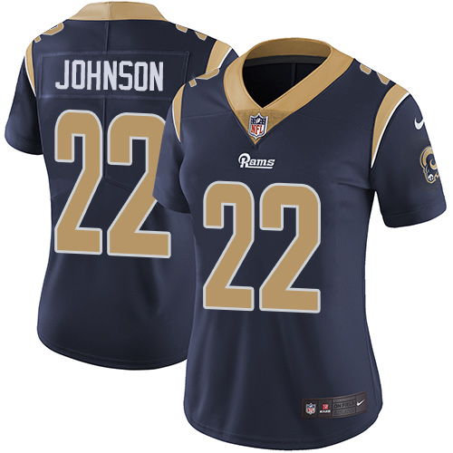 Nike Rams #22 Trumaine Johnson Navy Blue Team Color Women's Stitched NFL Vapor Untouchable Limited Jersey