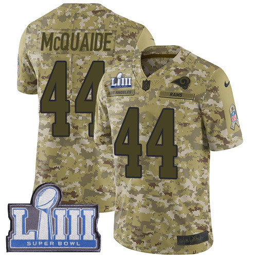Nike Rams #44 Jacob McQuaide Camo Super Bowl LIII Bound Youth Stitched NFL Limited 2018