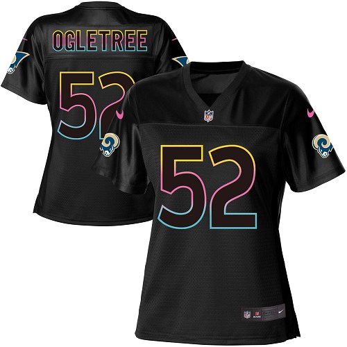 Nike Rams #52 Alec Ogletree Black Women's NFL Fashion Game Jersey