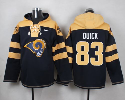 Nike Rams #83 Brian Quick Navy Blue Player Pullover NFL Hoodie