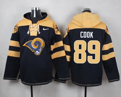 Nike Rams #89 Jared Cook Navy Blue Player Pullover NFL Hoodie