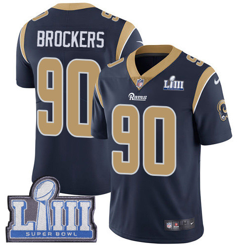 Nike Rams #90 Michael Brockers Navy Blue Team Color Super Bowl LIII Bound Youth Stitched