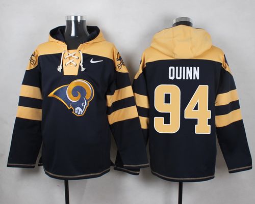Nike Rams #94 Robert Quinn Navy Blue Player Pullover NFL Hoodie