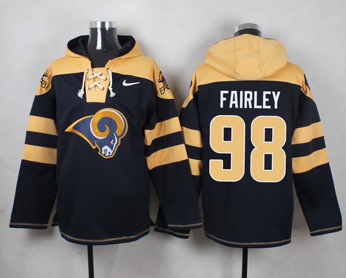Nike Rams #98 Nick Fairley Navy Blue Player Pullover NFL Hoodie