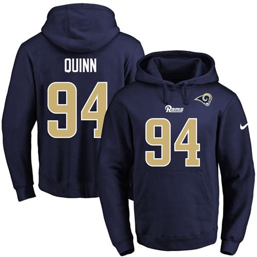 Nike Rams 94 Robert Quinn Navy Men's Pullover Hoodie