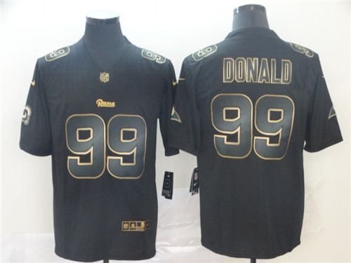 Nike Rams 99 Aaron Donald Black Gold Vapor Untouchable Limited Jersey