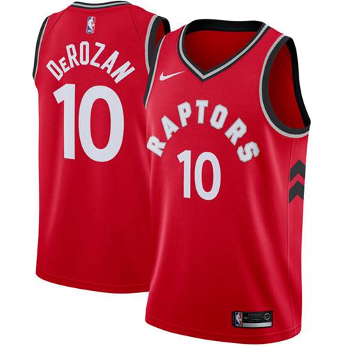 Nike Raptors #10 DeMar DeRozan Red NBA Swingman Jersey