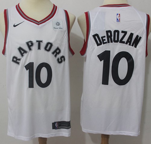 Nike Raptors #10 DeMar DeRozan White Association Edition NBA Swingman Jersey
