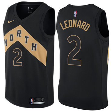 Nike Raptors #2 Kawhi Leonard Black NBA Swingman City Edition Jersey