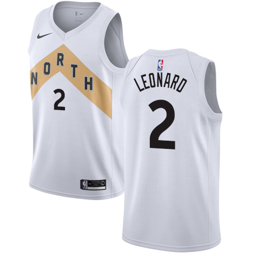 Nike Raptors #2 Kawhi Leonard White NBA Swingman City Edition 2018 19 Jersey