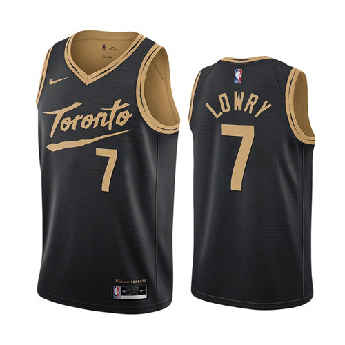 Nike Raptors #7 Kyle Lowry Black NBA Swingman 2020-21 City Edition Jersey
