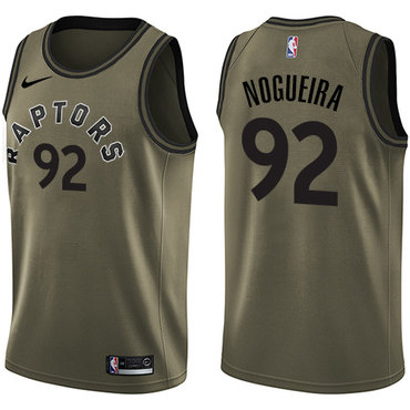 Nike Raptors #92 Lucas Nogueira Green Salute to Service NBA Swingman Jersey
