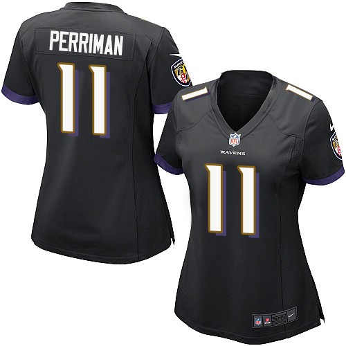 Nike Ravens #11 Breshad Perriman Black Alternate Women's Stitched NFL New Elite Jersey