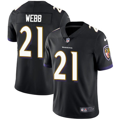 Nike Ravens #21 Lardarius Webb Black Alternate Men's Stitched NFL Vapor Untouchable Limited Jersey