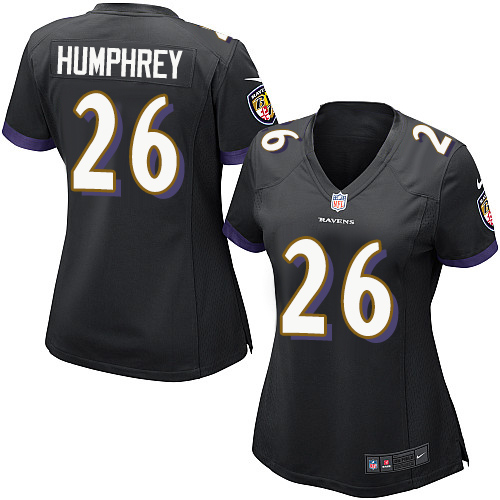 Nike Ravens #26 Marlon Humphrey Black Alternate Women's Stitched NFL New Elite Jersey