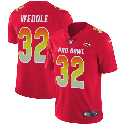 Nike Ravens #32 Eric Weddle Red Men's Stitched NFL Limited AFC 2019 Pro Bowl Jersey