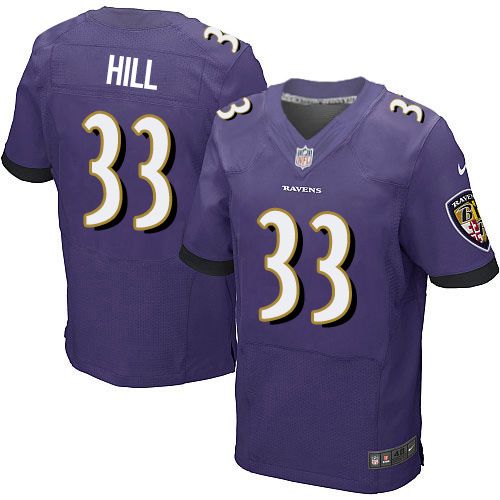 Nike Ravens #33 Will Hill Purple Team Color Men's Stitched NFL New Elite jerseys