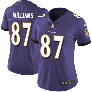 Nike Ravens #87 Maxx Williams Purple Team Color Women's Stitched NFL Vapor Untouchable Limited Jersey