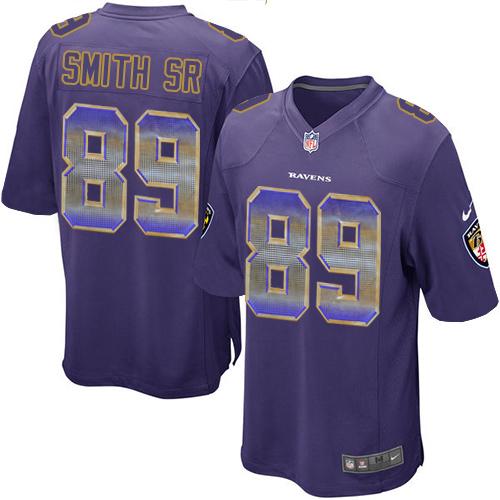 Nike Ravens #89 Steve Smith Sr Purple Team Color Men's Stitched NFL Limited Strobe Jersey