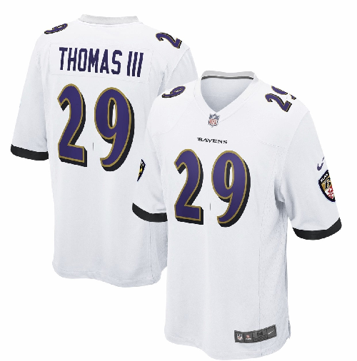 Nike Ravens 29 Earl Thomas III White Vapor Untouchable Limited Jersey