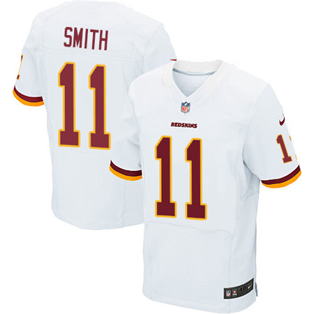 Nike Redskins #11 Alex Smith White Men's Stitched NFL Elite Jersey