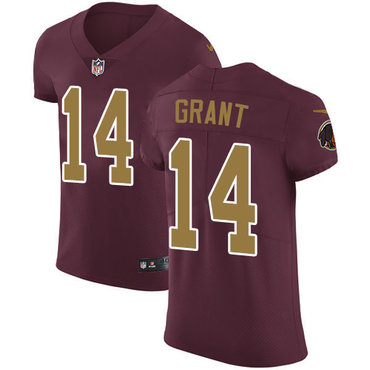 Nike Redskins #14 Ryan Grant Burgundy Red Alternate Men's Stitched NFL Vapor Untouchable Elite Jersey