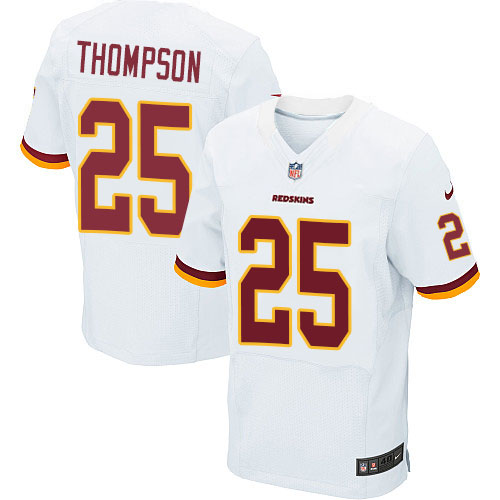 Nike Redskins #25 Chris Thompson White Men's Stitched NFL Elite Jersey