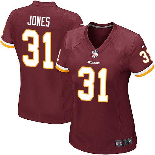 Nike Redskins #31 Matt Jones Burgundy Red Team Color Women's Stitched NFL Elite Jersey