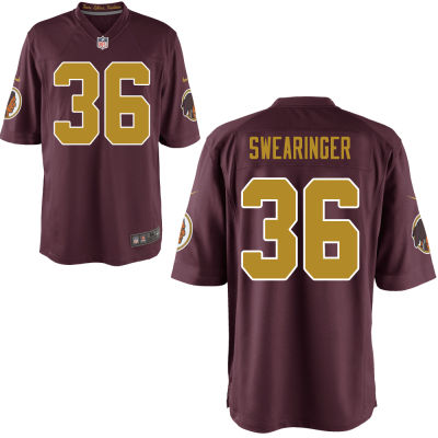 Nike Redskins #36 D.J. Swearinger  Burgundy Red Alternate Men's Stitched NFL 80TH Throwback Elite Jersey