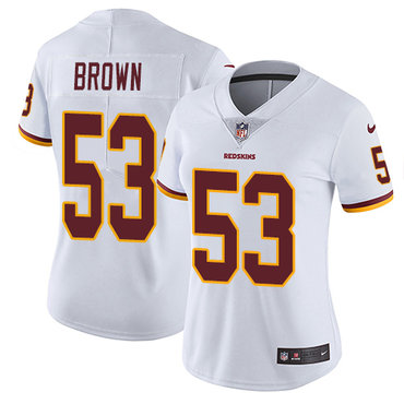 Nike Redskins #53 Zach Brown White Women's Stitched NFL Vapor Untouchable Limited Jersey